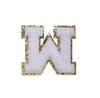 WHITE FUZZY ALPHABETS W