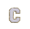 WHITE FUZZY ALPHABETS C