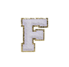 WHITE FUZZY ALPHABETS F