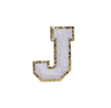 WHITE FUZZY ALPHABETS J