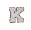 WHITE FUZZY ALPHABETS K