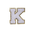 WHITE FUZZY ALPHABETS K