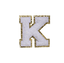 WHITE FUZZY ALPHABETS K