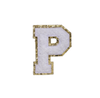 WHITE FUZZY ALPHABETS P