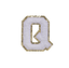 WHITE FUZZY ALPHABETS Q